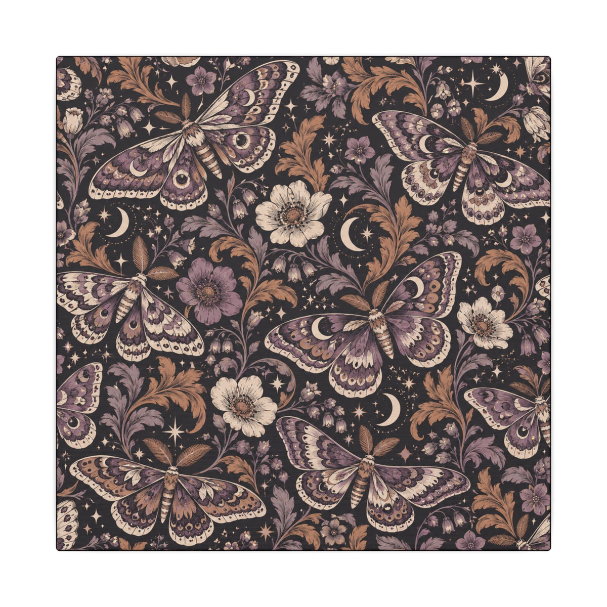 Velvet Wings Pattern — Matte Stretched Canvas