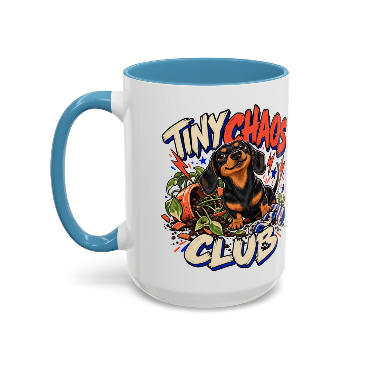 Tiny Chaos Club — Custom Pet Portrait Accent Mug