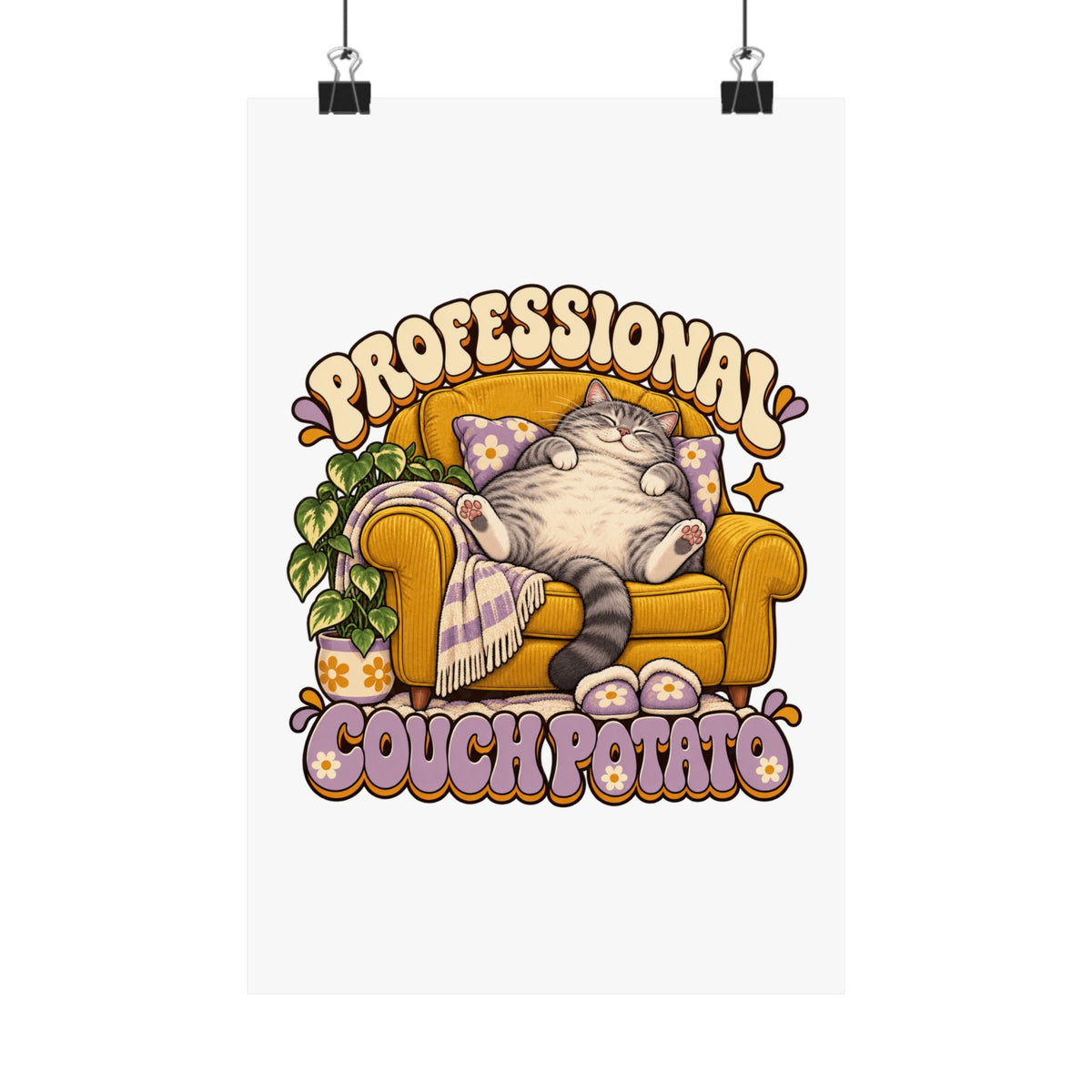 Couch Potato — Custom Pet Portrait Matte Art Print