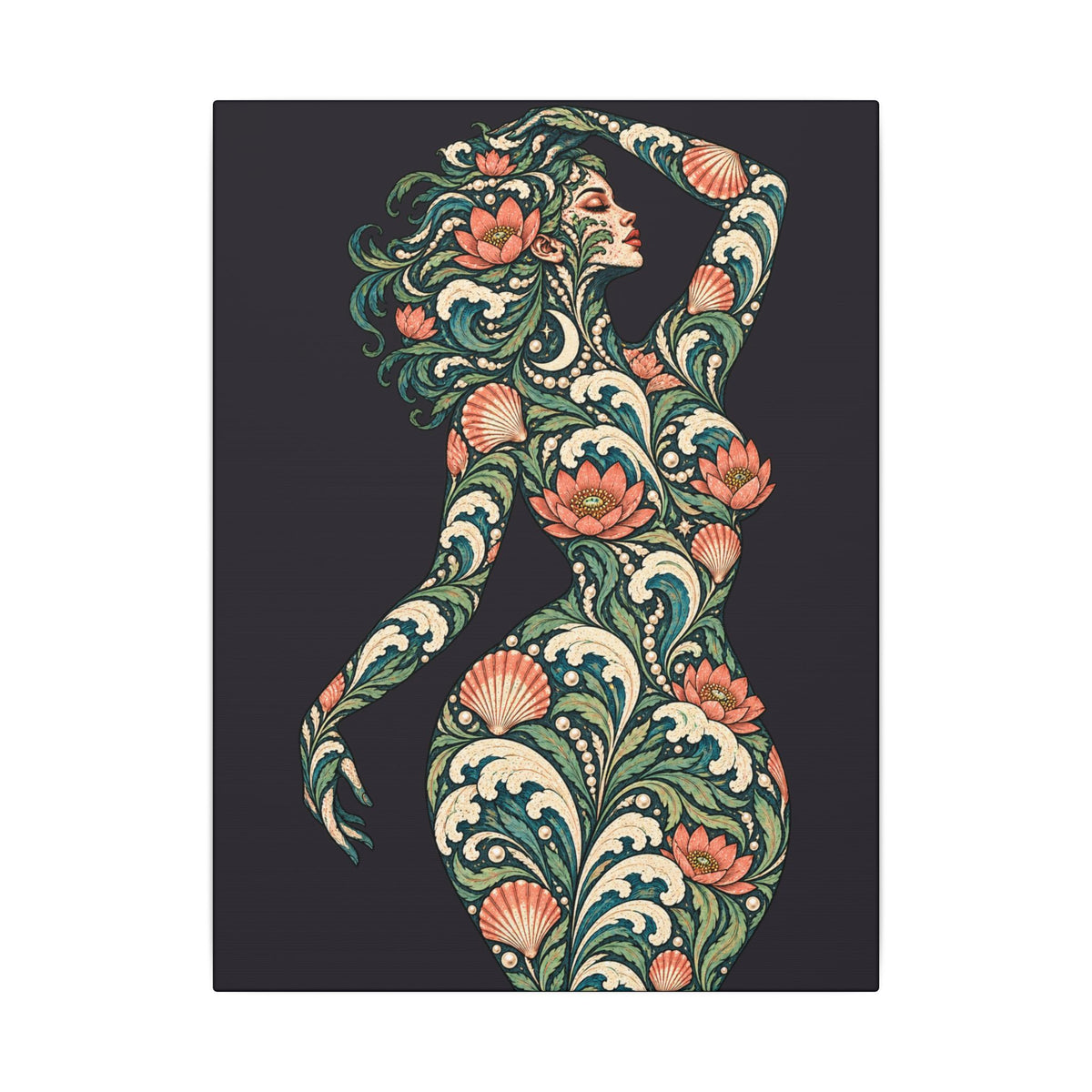 Lunar Tide Reverie — Matte Stretched Canvas