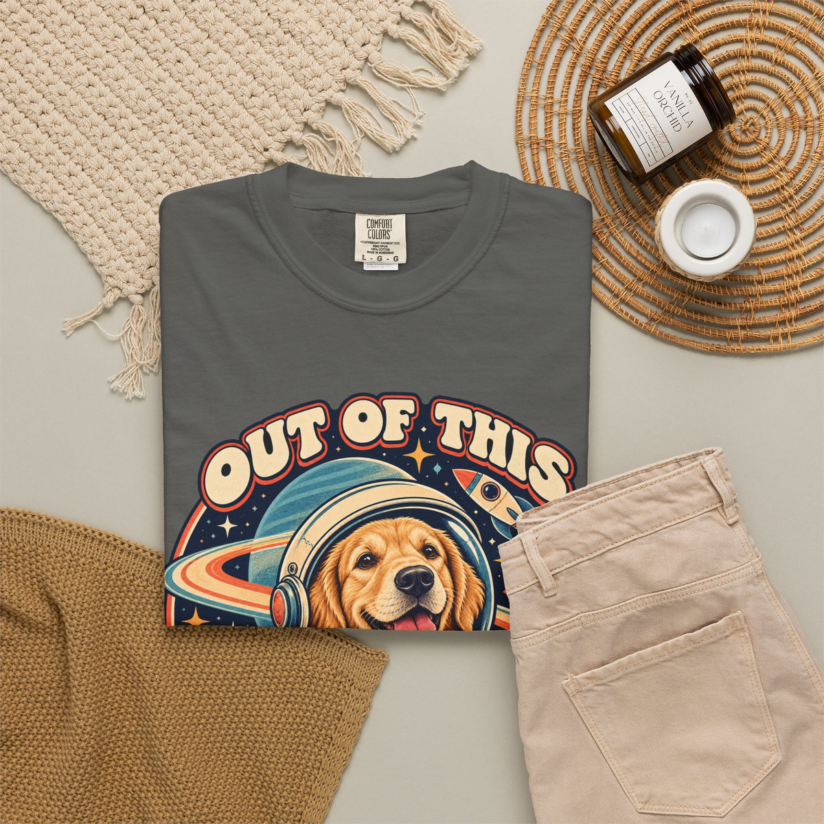 Space Cadet — Custom Pet Portrait Premium Tee