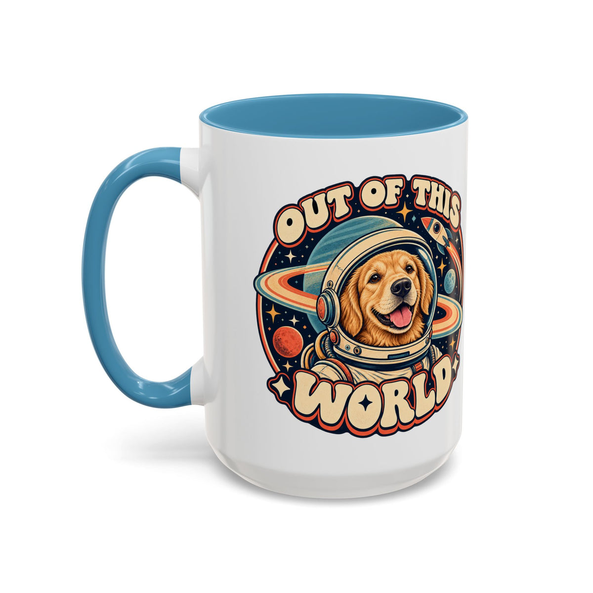 Space Cadet — Custom Pet Portrait Accent Mug