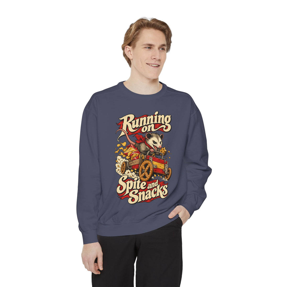 Running on Spite and Snacks — Garment-Dyed Crewneck