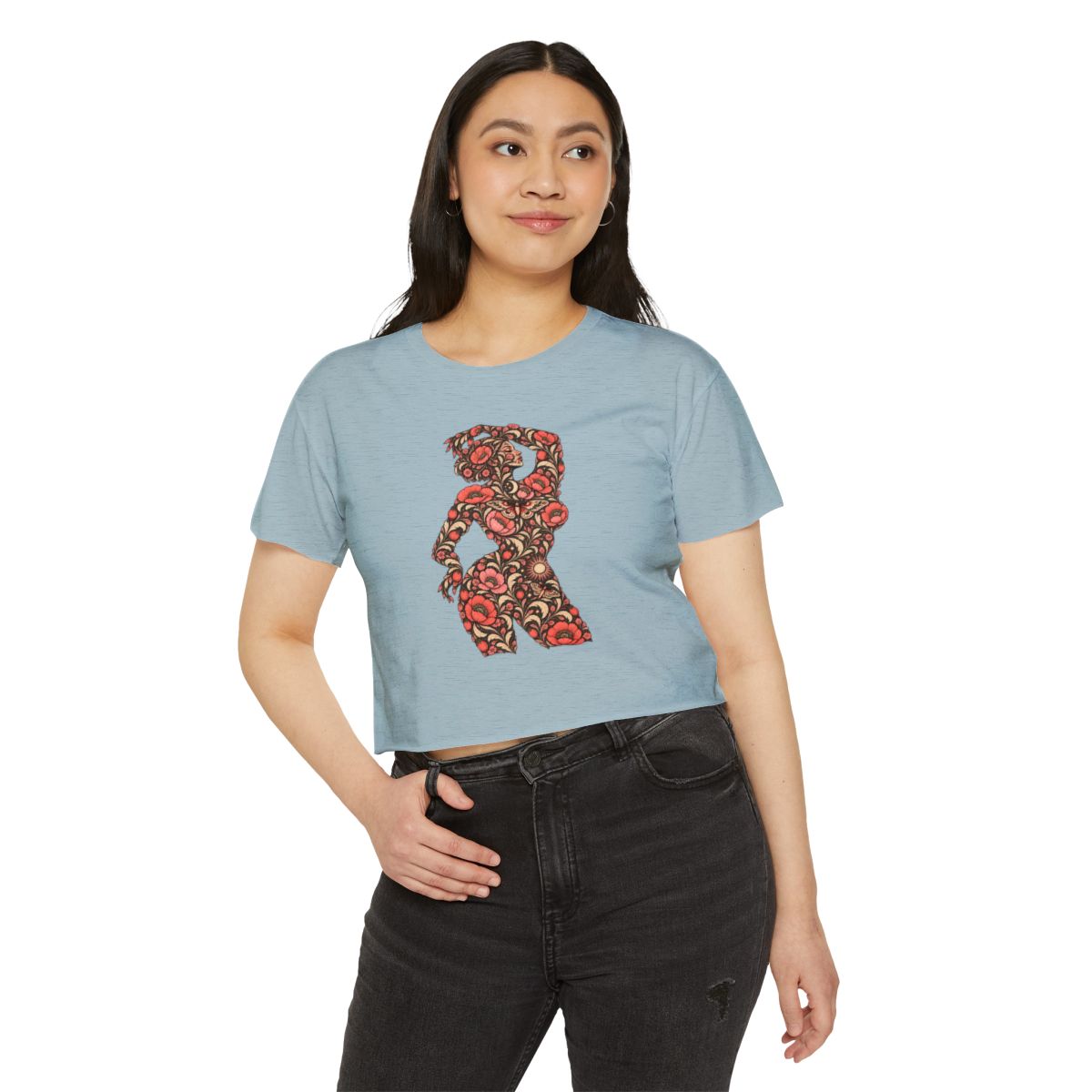 Floral Muse — Festival Crop Top — person front — view 7