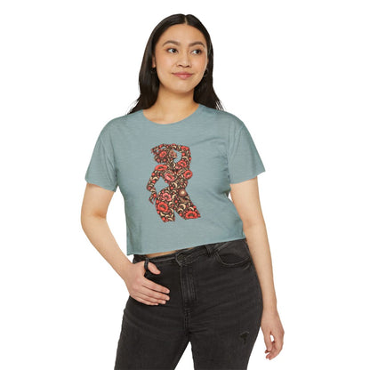 Floral Muse — Festival Crop Top — person front — view 3