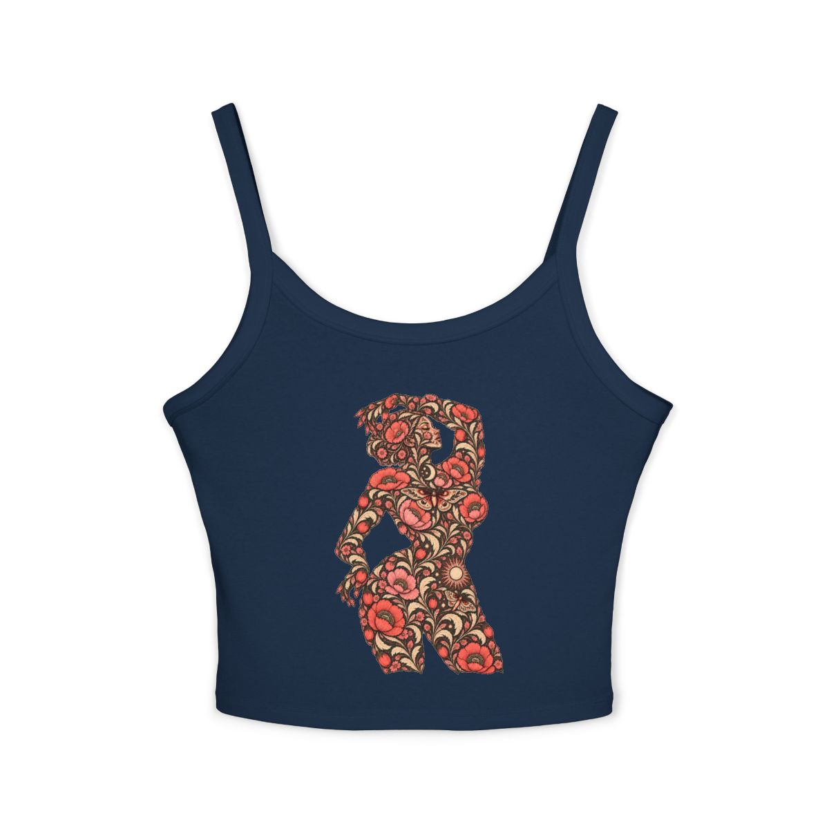 Floral Muse — Fitted Strap Cami — front — view 5