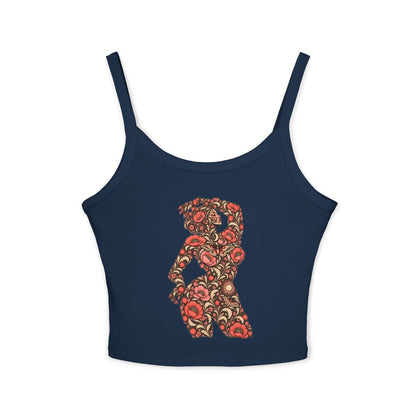 Floral Muse — Fitted Strap Cami — front — view 5