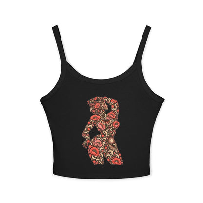 Floral Muse — Fitted Strap Cami — front — view 1