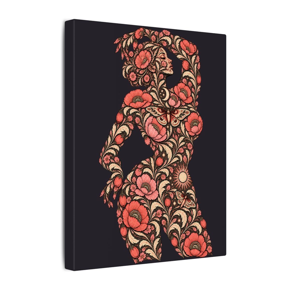Floral Muse — Matte Stretched Canvas — side — view 10