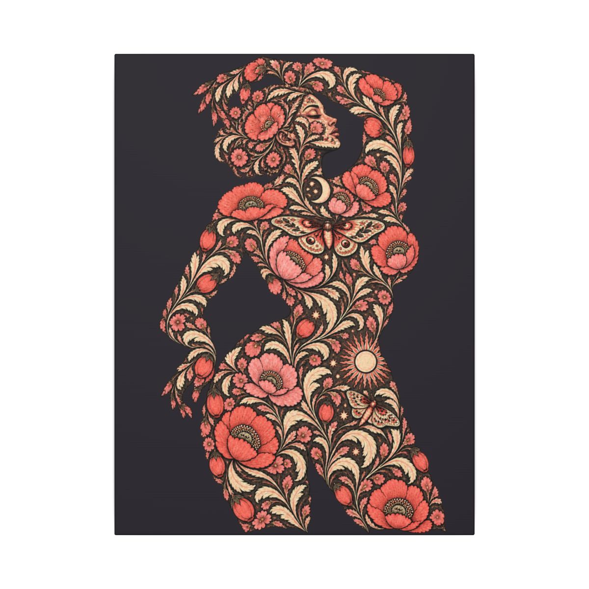 Floral Muse — Matte Stretched Canvas — front — view 5