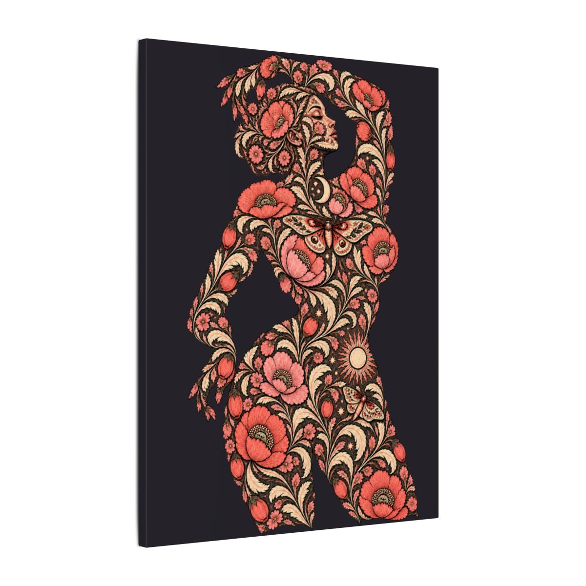 Floral Muse — Matte Stretched Canvas — side — view 6