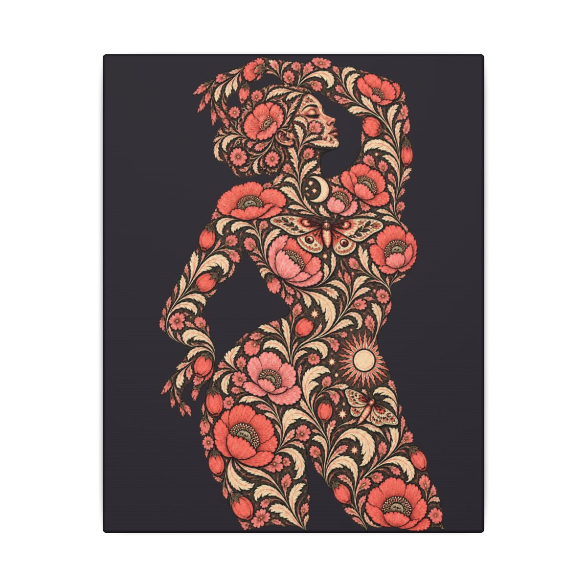 Floral Muse — Matte Stretched Canvas — front — view 9